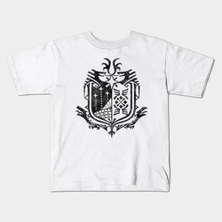 Monster Hunter World - Logo (Chrome Design) Kids T-Shirt